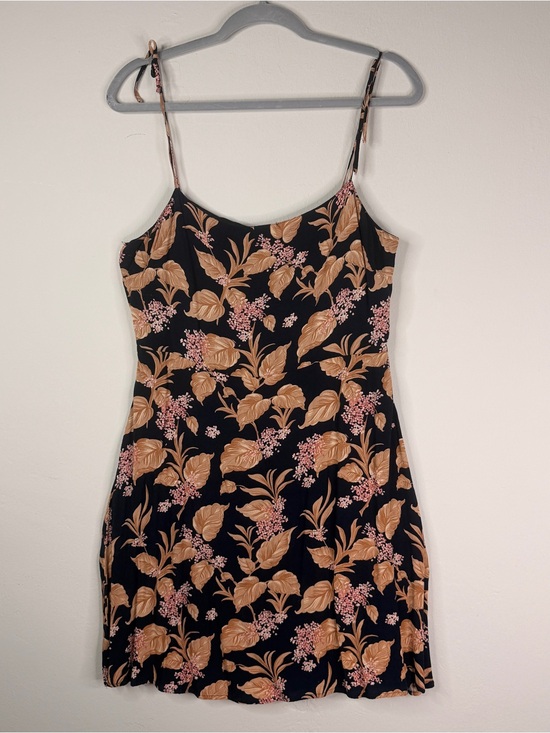 Mango Dresses & Skirts - Mango MNG Basics Black Floral Spaghetti Strap Mini Dress Size L/8